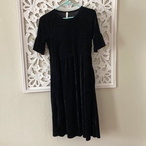 Velvet empire waist dress